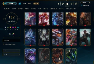 Conta Ferro 4 com 95 Champs e 132 Skins +2 Prestigios - League of Legends LOL
