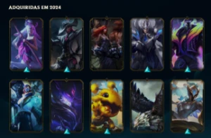 Conta mestre, full champions, 194 skins - League of Legends LOL