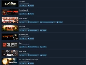 CONTA STEAM CS/RUST/R6/RAFT/GTA/ARK/NARUTO/GREENHEL/THEFORES