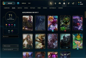 Conta de 2014 - 135 champs e 71 skin - Sem email confirmado - League of Legends LOL