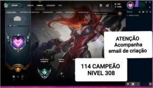 Conta  lol 114 CAMPEÃO - League of Legends