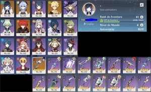Conta com Yelan + Arma assinatura - Genshin Impact