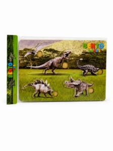 Jogo de Encaixe Dinossauros Realistas Personalizado - Artesanato e Personalizados