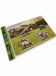 Jogo de Encaixe Dinossauros Realistas Personalizado - Artesanato e Personalizados