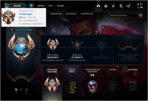 Conta Challanger / Desafiante com 846 PDL e 61% de Win rate - League of Legends LOL