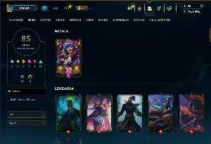 Bronze 2 com TODOS os Champs e 85 Skins ( MONO SUP ) - League of Legends LOL