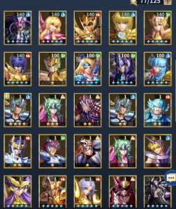 🔥 CONTA À VENDA – Saint Seiya Lendas da Justiça🔥 LVL 118 - Saint Seiya Awakening SSA
