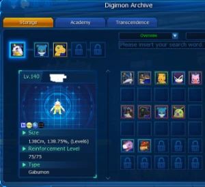 Conta NADMO OmegaX Regen Lv2 Rule of Light Lv2 Lv140 75/75 ! - Digimon Masters Online