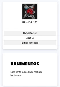 Vendo Acc LoL criada em 2017 - League of Legends