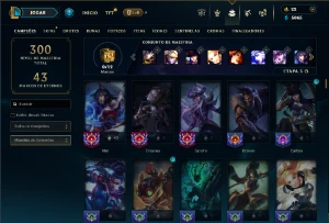 Unranked com 150 Champs e 121 Skins ( MID / ADC ) - League of Legends LOL