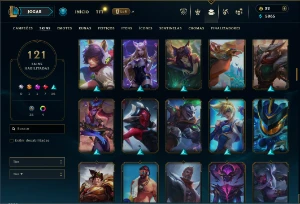 Unranked com 150 Champs e 121 Skins ( MID / ADC ) - League of Legends LOL