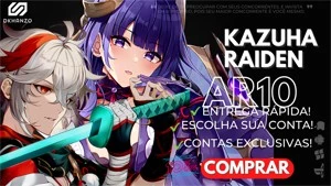 🌟Genshin Impact conta com Kazuha Raiden Mona  AR10 🌟