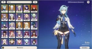 conta ar 55, 6 personagens t5 e 4 armas t5 - Genshin Impact