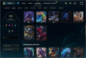 Conta Platina 90 campeões 44 skins - League of Legends LOL