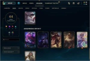 Conta Platina 90 campeões 44 skins - League of Legends LOL