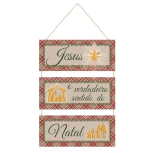 Placas MDF Jesus o Verdadeiro Sentido do Natal - Artesanato e Personalizados
