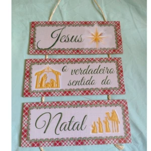 Placas MDF Jesus o Verdadeiro Sentido do Natal - Artesanato e Personalizados