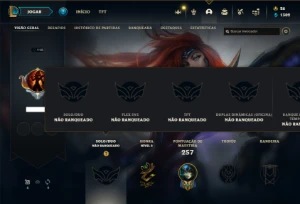 Unranked com 77 Champs e 88 Skins ( MAIN SUP ) - League of Legends LOL