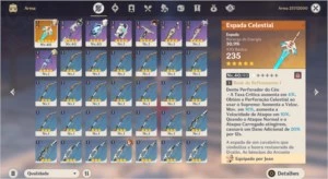 CONTA COM 4 PERSONAGENS 4* E 1 ARMA 5* - Genshin Impact