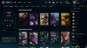 League of Legends - Conta LVL 188 - Season 3 - 106 Skins LOL