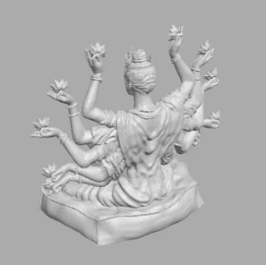 STL Para Impressão 3D - Deusa Durga Meditando - Serviços Digitais