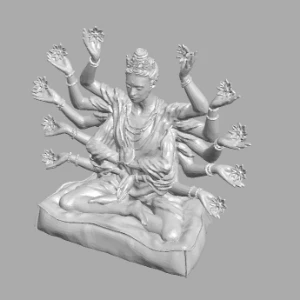 STL Para Impressão 3D - Deusa Durga Meditando - Serviços Digitais