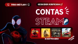 Contas Da Steam - Valor Único De R$3,00 - Offline E Compart - Outros