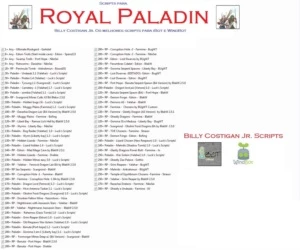 Scripts de Royal Paladin (RP) para iBot (Bot de Tibia)