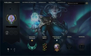 Conta platina 4 67% wr 29W 14L - League of Legends LOL