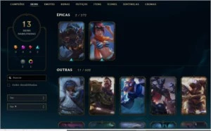 CONTA LOL:  49 CHAMPS / GOLD 4 / 13 SKINS - League of Legends
