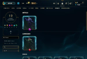 Conta Diamante 1 com 50 Champs e 10 Skins ( 75 PDL ) - League of Legends LOL