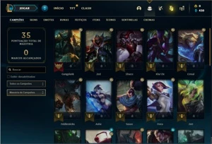 Conta Diamante 4 com 31 Champs e 3 Skins - League of Legends LOL