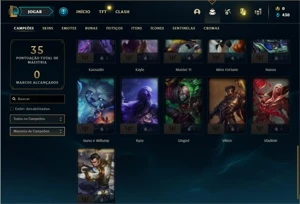 Conta Diamante 4 com 31 Champs e 3 Skins - League of Legends LOL