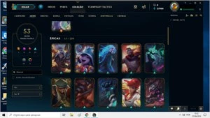conta lol platina todos os champs - League of Legends