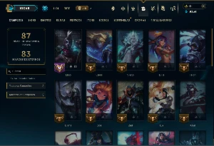 Platina 1 com 35 Champs e 14 Skins - League of Legends LOL