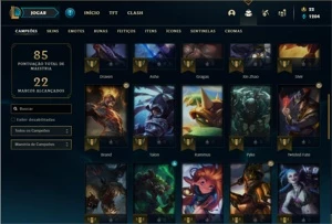 Conta Platina 4 com 44 Champs e 28 Skins - League of Legends LOL
