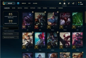 Conta Platina 4 com 44 Champs e 28 Skins - League of Legends LOL