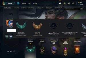 Conta Platina 4 com 44 Champs e 28 Skins - League of Legends LOL