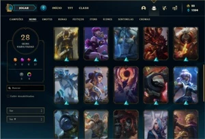 Conta Platina 4 com 44 Champs e 28 Skins - League of Legends LOL