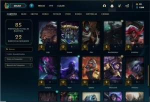 Conta Platina 4 com 44 Champs e 28 Skins - League of Legends LOL
