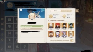 Conta Genshin (AR 56) – 8 personagens 5 estrelas + 4 armas - Genshin Impact