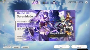 Conta Genshin (AR 56) – 8 personagens 5 estrelas + 4 armas - Genshin Impact