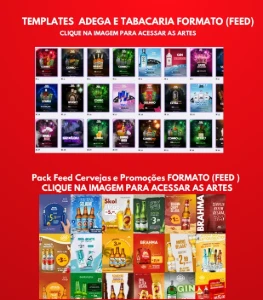 Pacote Premium ARTES para Louge E Tabacaria (100% Editável) - Artes e Templates Artes Canva