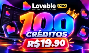 Recarga Lovable.Dev | 100 Créditos + Pro
