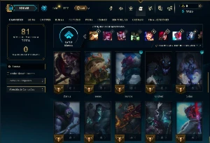 Platina 4 com 45 Champs e 3 Skins - League of Legends LOL