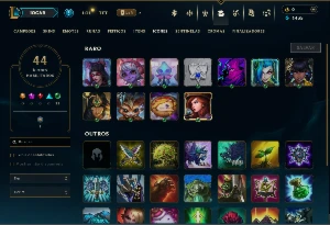 Platina 4 com 45 Champs e 3 Skins - League of Legends LOL