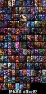 Conta Platina 4 - Riven Campeonato - 152 skins - League of Legends LOL