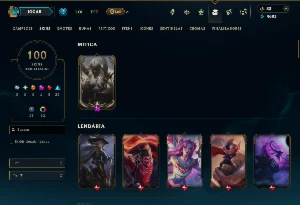 Esmeralda 3 com TODOS os Champs e 100 Skins +9 Vitoriosas - League of Legends LOL