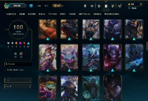 Esmeralda 3 com TODOS os Champs e 100 Skins +9 Vitoriosas - League of Legends LOL