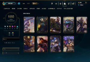 Esmeralda 3 com TODOS os Champs e 100 Skins +9 Vitoriosas - League of Legends LOL